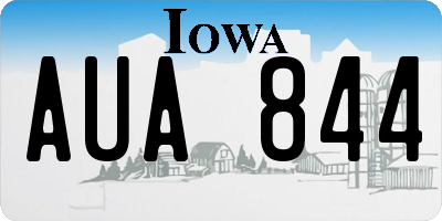 IA license plate AUA844