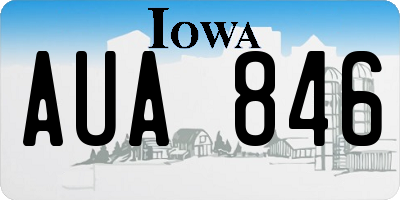 IA license plate AUA846
