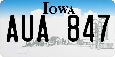 IA license plate AUA847