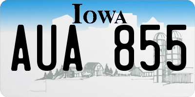 IA license plate AUA855