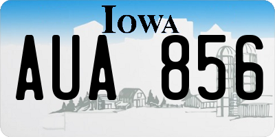 IA license plate AUA856