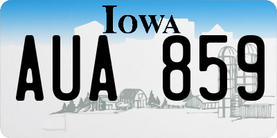 IA license plate AUA859