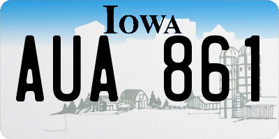 IA license plate AUA861