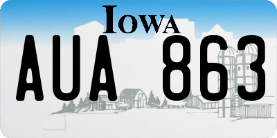 IA license plate AUA863