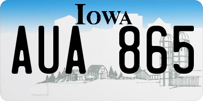 IA license plate AUA865