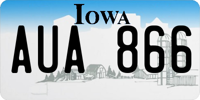 IA license plate AUA866
