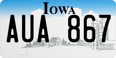 IA license plate AUA867