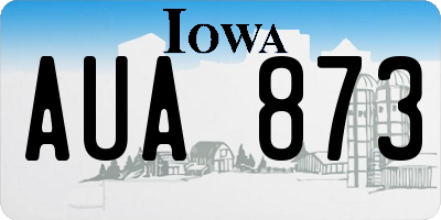 IA license plate AUA873