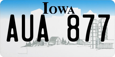 IA license plate AUA877