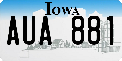 IA license plate AUA881