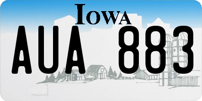 IA license plate AUA883