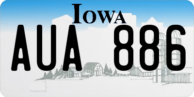 IA license plate AUA886