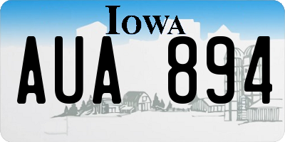 IA license plate AUA894