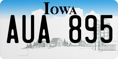 IA license plate AUA895