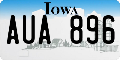 IA license plate AUA896