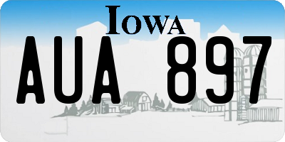 IA license plate AUA897