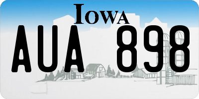 IA license plate AUA898