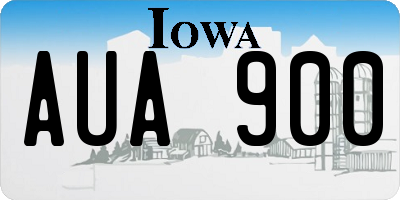 IA license plate AUA900