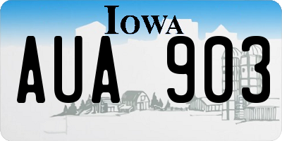 IA license plate AUA903