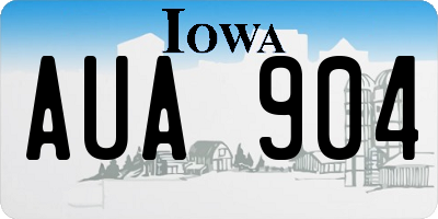 IA license plate AUA904