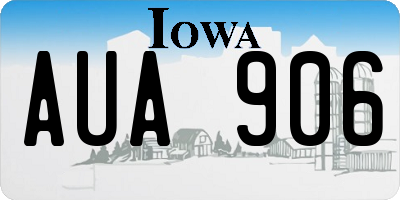 IA license plate AUA906