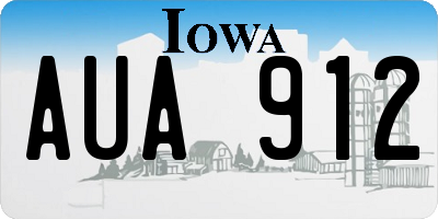 IA license plate AUA912