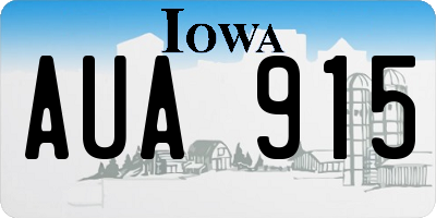 IA license plate AUA915