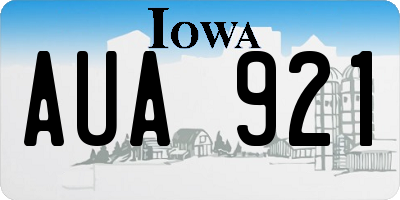 IA license plate AUA921