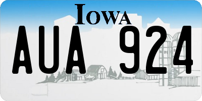 IA license plate AUA924