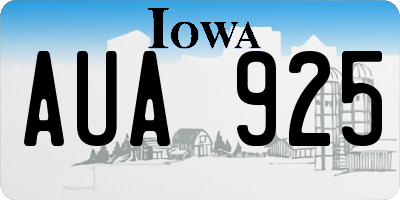 IA license plate AUA925