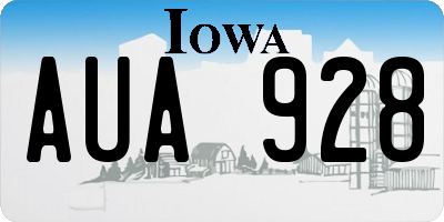 IA license plate AUA928