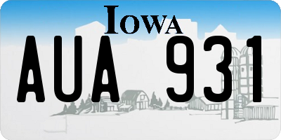 IA license plate AUA931