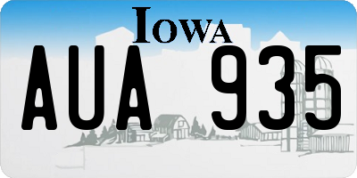 IA license plate AUA935