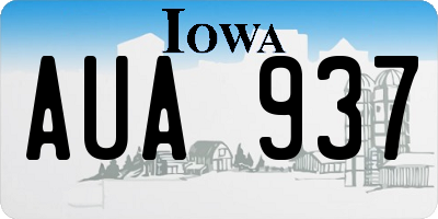 IA license plate AUA937