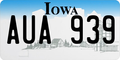 IA license plate AUA939