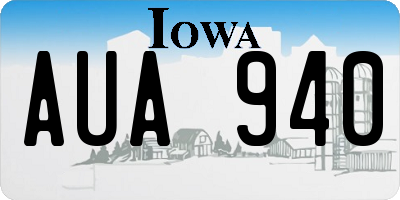 IA license plate AUA940