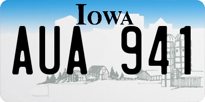 IA license plate AUA941