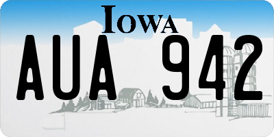 IA license plate AUA942