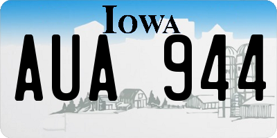 IA license plate AUA944