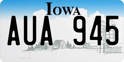 IA license plate AUA945