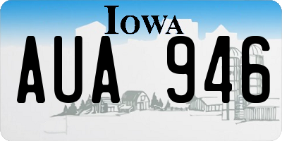 IA license plate AUA946