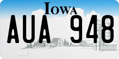 IA license plate AUA948