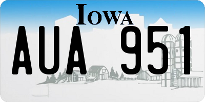 IA license plate AUA951