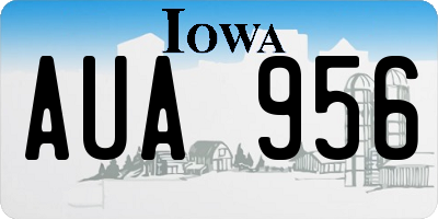IA license plate AUA956