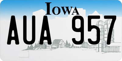 IA license plate AUA957