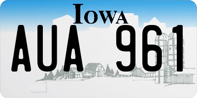 IA license plate AUA961
