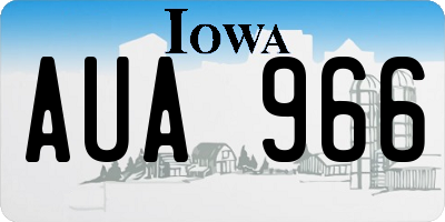 IA license plate AUA966