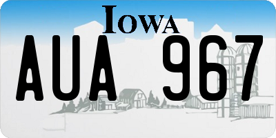 IA license plate AUA967
