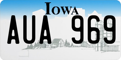 IA license plate AUA969