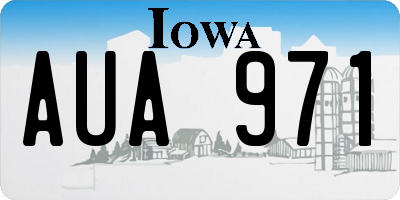 IA license plate AUA971